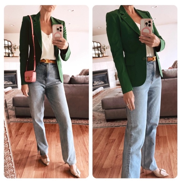 SOLD ❌LORO piana gorgeous poplin stretch green blazer jacket xs - Picture 3 of 10